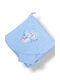 Babydom Baby Hooded Towel with Bear Sleeping on Clouds Blue 80x80cm