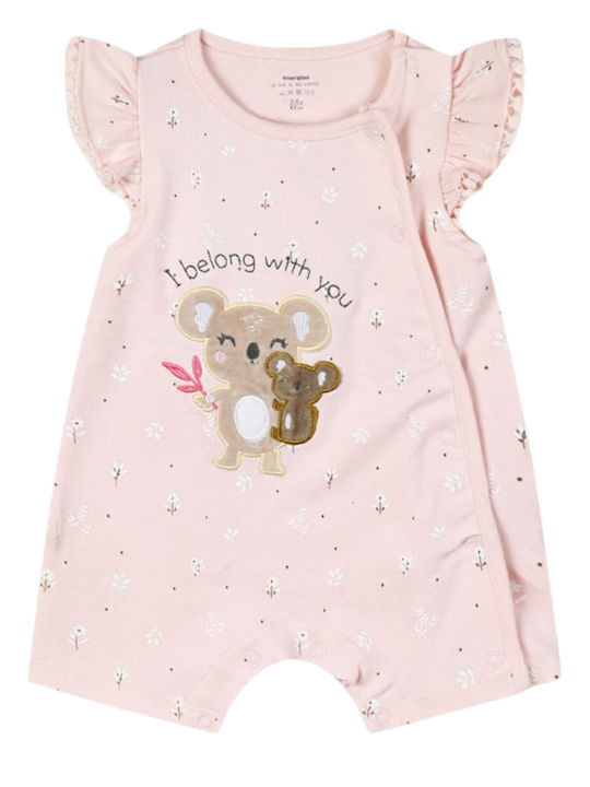Energiers I Belong With You Baby Bodysuit Short-Sleeved Light Pink
