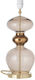 Table Lamp Base 1xE27 Blown Glass Gold Metal 46cm Futura Ebb&flow Ba101018 Brown