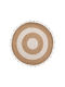 Iliadis Rug Round Summer from Jute with Fringes Multicoloured