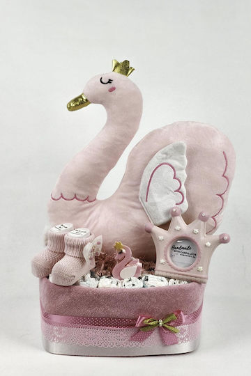 Dama Koupa Χειροποίητο Diaper Cake από Ξύλο για Κορίτσι