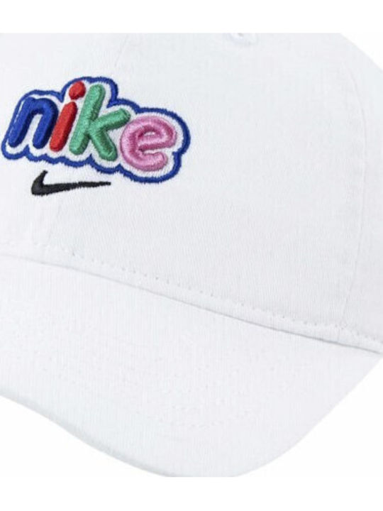 Nike Παιδικό Καπέλο Jockey Υφασμάτινο Λευκό