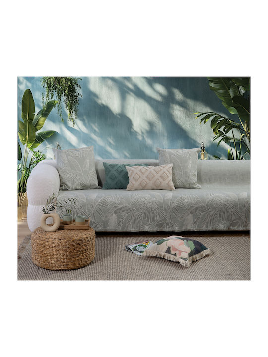 Nef-Nef Homeware Grow Ριχτάρι Πολυθρόνας Ζακάρ 170x180εκ. Green
