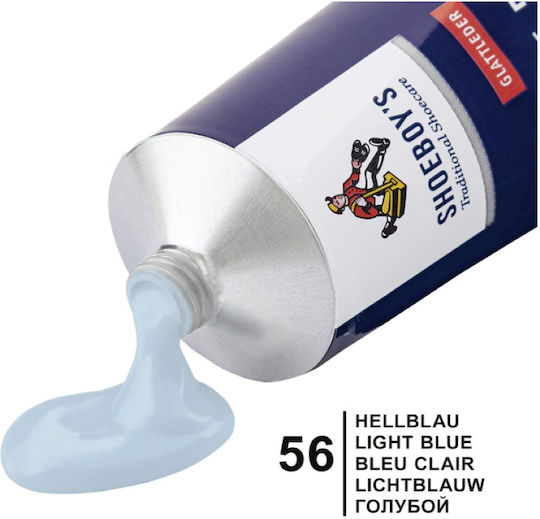 Shoeboy's Ledercreme 75ml 59 Hellblau Lederfärbecreme Tube Schwamm Hellblau