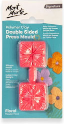 Mont Marte Doppel-Tonpresse 3,5×3,5cm Floral Mosp0043