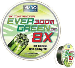 Asso 8xpe Evergreen 0.27mm 25.0kg 300m Green
