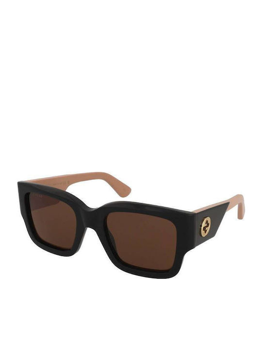 Gucci Unisex Sunglasses with Black Plastic Fram...