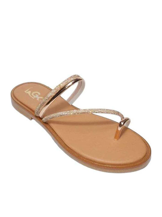 Din piele Sandale casual damă în Culoare Tabac maro