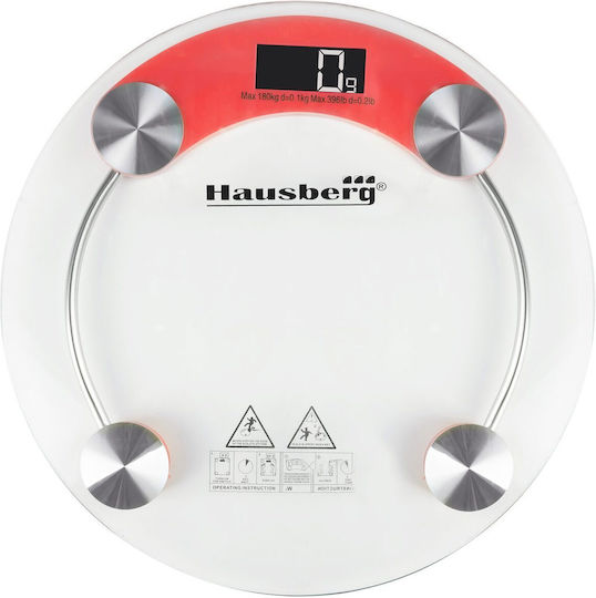 Hausberg Ψηφιακή Ζυγαριά 180kg Λευκή HB6000RS