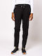 Damen Jogginghose mit Jogger Hohe Taille Schwarz