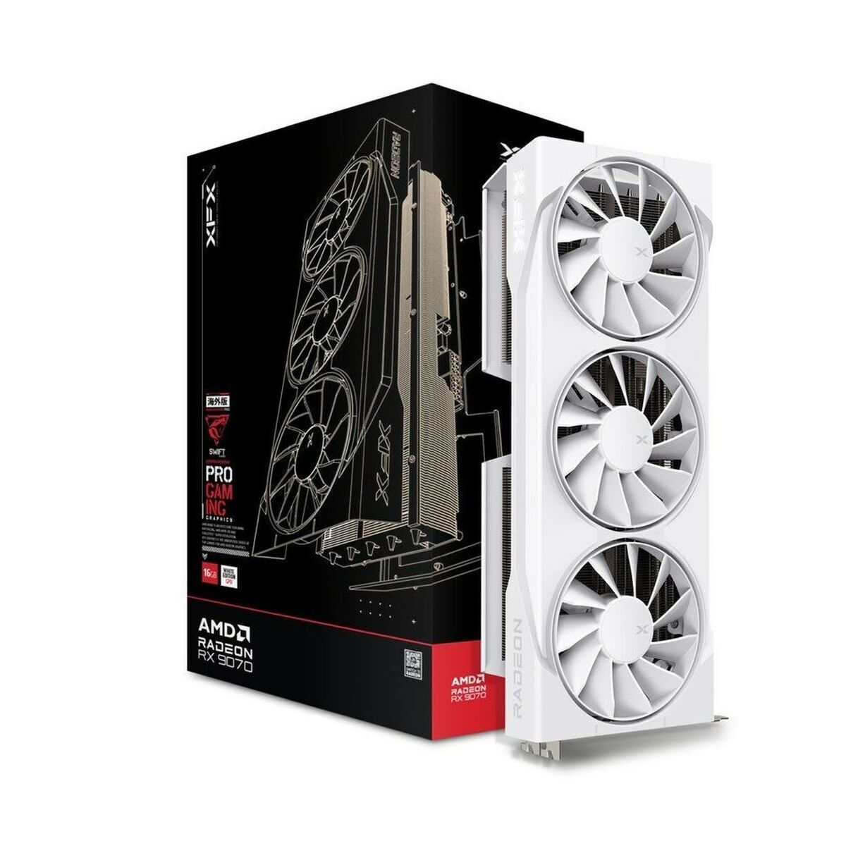 XFX Radeon RX 9070 16GB GDDR6 OC White Triple Fan Gaming Edition Κάρτα Γραφικών