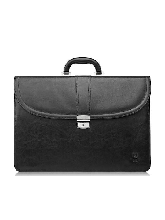 Leather Men's Briefcase Black
