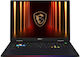 MSI Raider 18 HX AI A2XWIG 18" UHD 120Hz (Ultra 9-285HX/64GB/4TB SSD/GeForce RTX 5080/W11 Pro) Core Black (US Keyboard)
