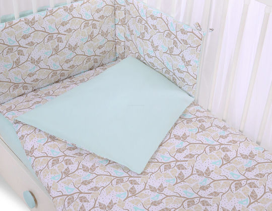 Bobono Kinderbettbezug Einzel Beige 100x135cm