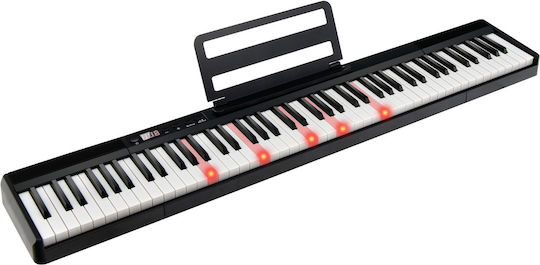 Costway Ηλεκτρικό Stage Πιάνο MU10083DE-DK με 88 Δυναμικά Πλήκτρα Ενσωματωμένα Ηχεία και Σύνδεση με Ακουστικά