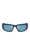 Arnette Zyme Unisex Sunglasses with Blue Plastic Frame and Blue Mirror Lens