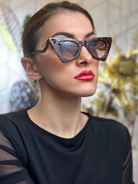 SeeVision Damen Sonnenbrille mit Braun Metall Gestell 50026-LEOPARD