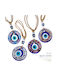 Yakamoz Glass Eye Charm Multicolored Pattern No3 9cm