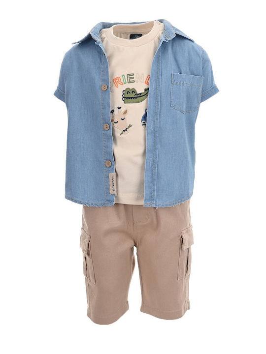 Restart Kinder-Set mit Hose Sommer 3Stück Blue-...