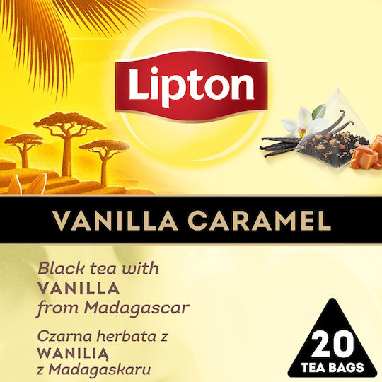 Lipton Τσάι Lipton Πυραμίδες Μαύρο Βανίλια 20 Φακελάκια