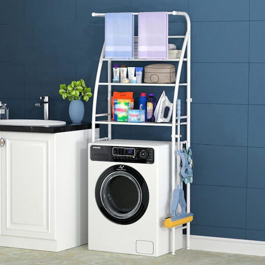 Home Use Ραφιέρα Μπάνιου Huh-0222 3 Ράφια Μεταλλική 65x25x175cm Λευκή Home Use