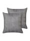 Set 2 Baumwoll-Zierkissen Dunkelgrau Constylis 45 x 45 cm Lumarko