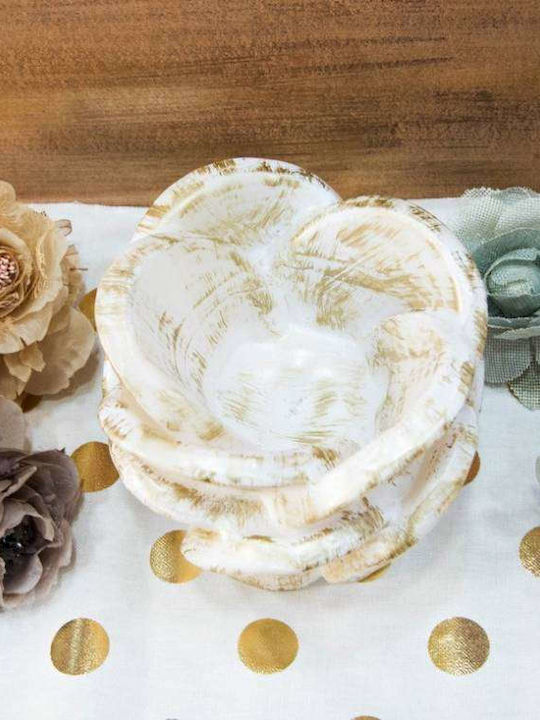 White Gold Τριαντάφυλλo Ποτηράκι Ρεσώ Medium 14x16cm