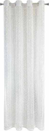 Eurofirany Κουρτινα Ετοιμη Amanda 140x250 Cm Κρεμ