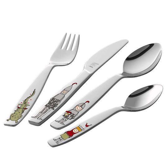 Zwilling J.A. Henckels Baby Cutlery Set made of Metal Gray 4pcs