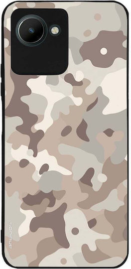 Husă Sonique Camouflage Army Series pentru Realme C30 Bej