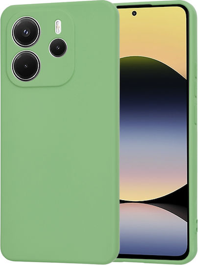 Techsuit Umschlag Rückseite Silikon Grün (Redmi Note 14 4G)