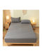 To megalo pazari Sheet Double 200x240cm. Dark Grey