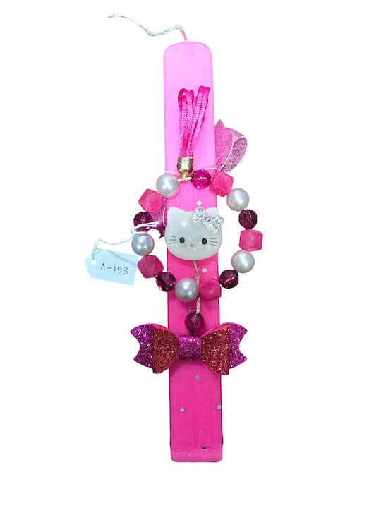 Πασχαλινή Λαμπάδα Hello Kitty Στρογγυλή Αρωματική, Χειροποίητη και με Κουτί (Διάφορα Σχέδια)