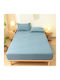 To megalo pazari Sheet for Single Bed with Elastic 100x200+30cm. Light Blue