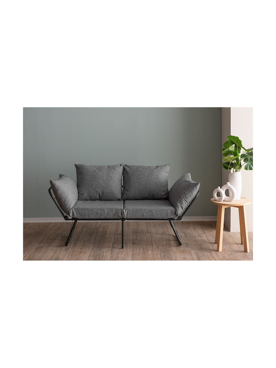 Viper Two-Seater Couch Bed Light Gray 150x60x78 cm