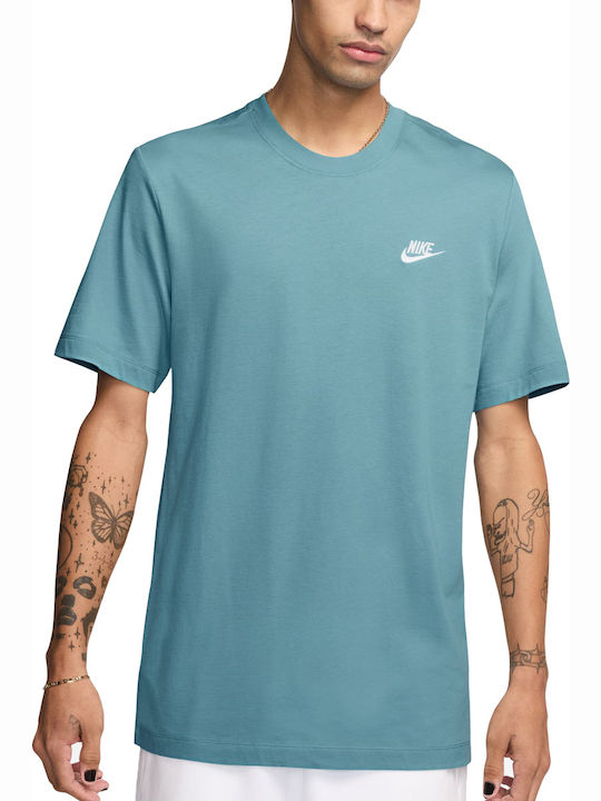 turquoise and white nike shirt