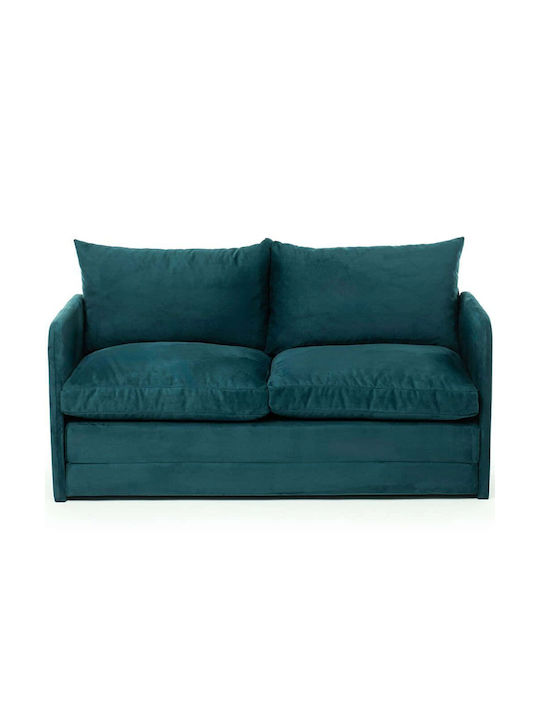 Saga Two-Seater Couch Bed Petrol 148x70x66 cm
