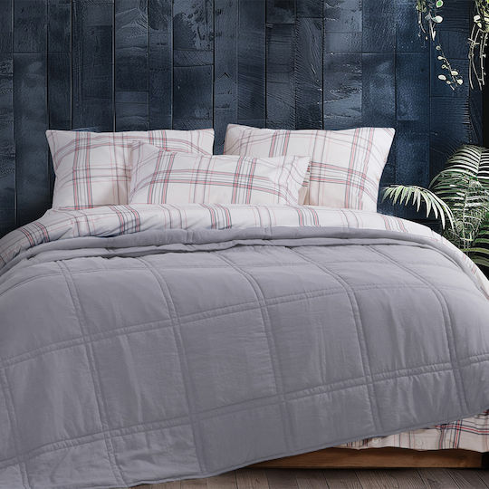 Nef-Nef Homeware Κουβερλί Υπέρδιπλο Navy Grey 230x240cm