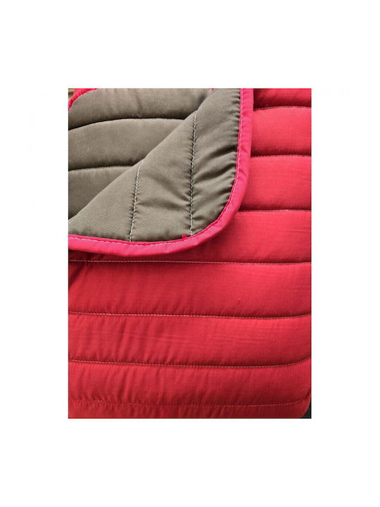 Mardim Coverlet Queen Size Brown - Red 220x240cm