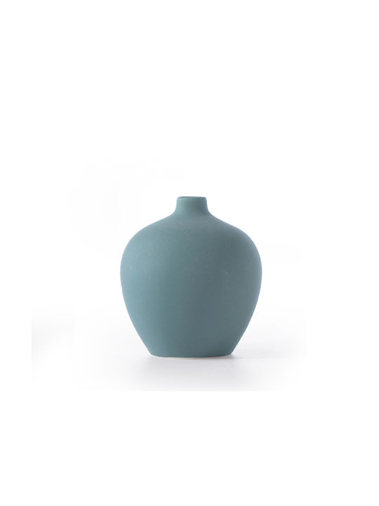 Nef-Nef Homeware Διακοσμητικό Βάζο Keramik Bola Türkis 8.5x8.5x10.5cm 1Stück