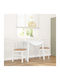 Dining Room Wooden Chair White 40.5x49x84.5cm 2pcs