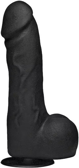 Doc Johnson Dildo Perfect Ρεαλιστικό Dildo με Όρχεις και Βεντούζα Μαύρο 19cm