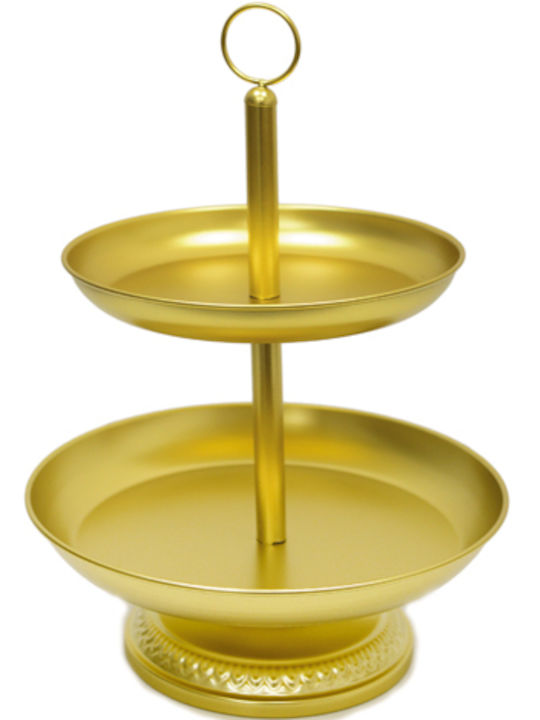 Paper Pack Metallic Dessert Tower Stand Gold Ø30cm 40x30cm