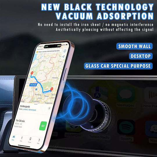 Techsuit Handyhalterung Auto mit MagSafe-Magnet & Kabellosem Laden 15W Schwarze