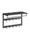 Vasagle Vasagle Metall Wandhalterung Mit 10 Haken Graue 30x65cm