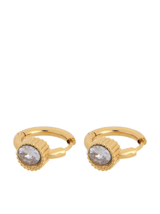 Bag to Bag Earrings Hoops made of Steel Gold Plated
