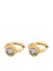Bag to Bag Earrings Hoops made of Steel Gold Plated