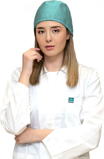 Alezi Unisex Σκουφάκι Χειρουργείου Τιρκουάζ από Βαμβάκι και Πολυεστέρα