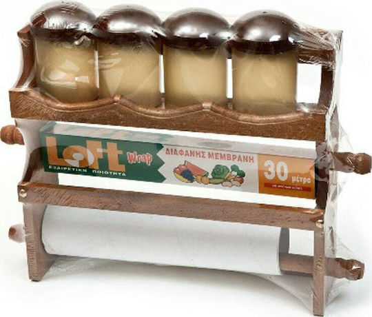 Wall Mounted Wooden Paper Towel Holder Brown 36cm 26168470