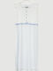 Cootaiya Summer Women's Nightdress White Light Blue